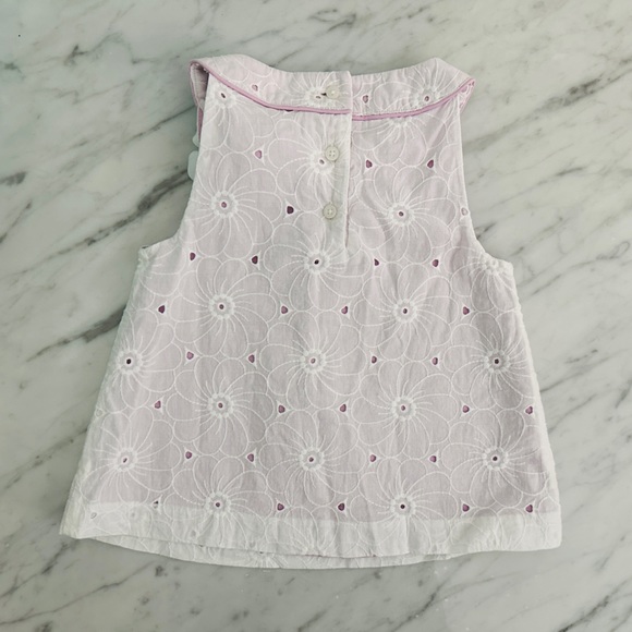 Janie and Jack Girls Eyelet Flower Top Size 4 - Picture 2 of 6